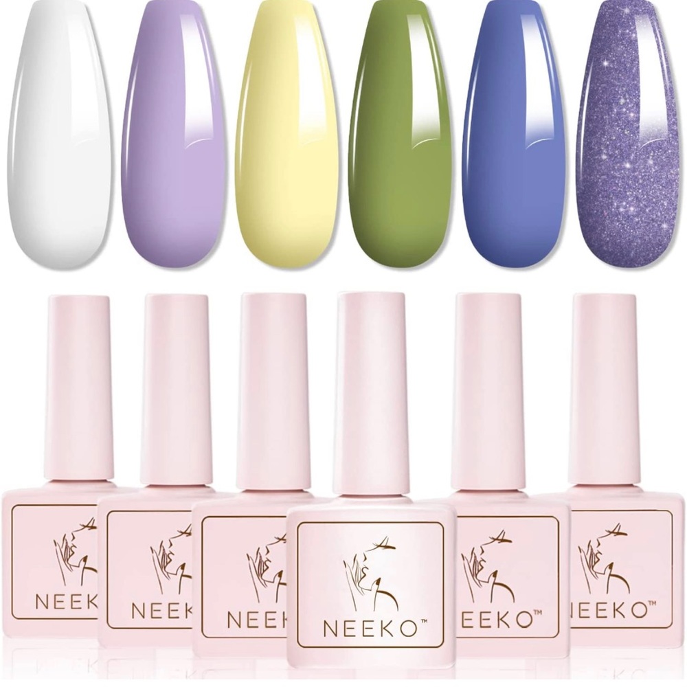 NEEKO Gel Nail Polish Set, 6 PCS Glitter brand new
